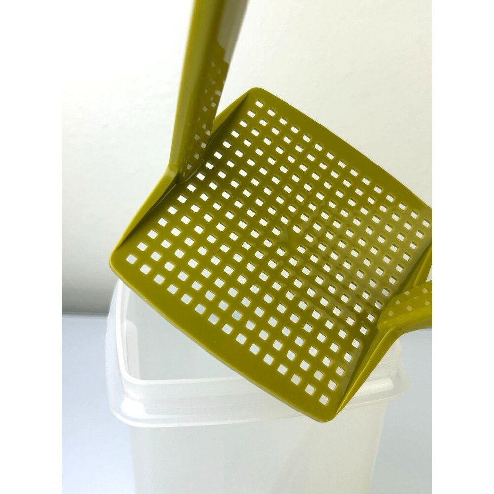 Vintage 70s Tupperware Pick-a-Deli Pickle Keeper Strainer Avacado Green Retro - Picture 9 of 13